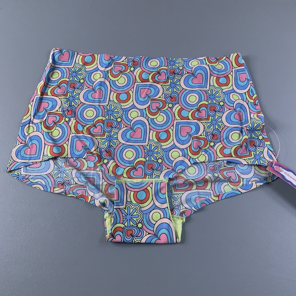 Cheek Boss Womens Size XL Layered Love Hearts Boyshort Panty NWT